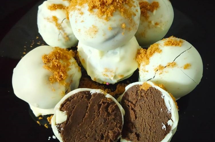 طرز تهیه‌ی ترافل با بیسکوئیت